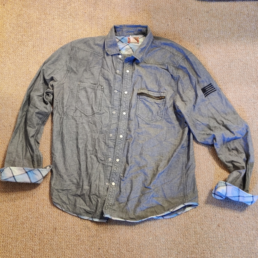 🤑4 for $20| Vintage Red American Flag shirt